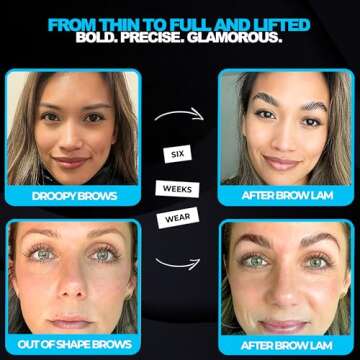 Elevate the Beauty Eyebrow Lamination Kit | At Home DIY Brow Lamination Kit For Instant Lift | Professional Eye Brow Supplies for Fuller Eyebrows | Home and Salon Use | Laminado de Cejas