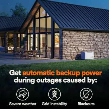 Generac 6998 7.5kW Air Cooled Home Standby Generator - Reliable Power with Convenient 50-Amp Transfe...