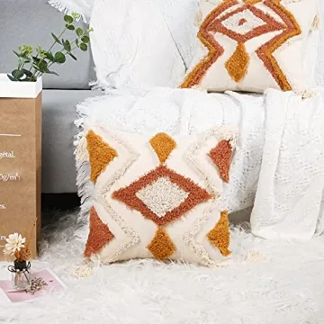 Merrycolor Boho Throw Pillow Covers for Stylish Décor