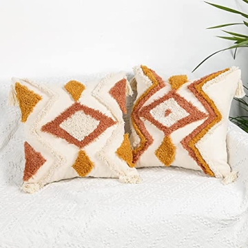 Merrycolor Boho Throw Pillow Covers for Stylish Décor