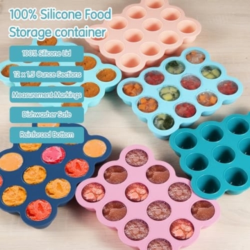 HIWOOD Silicone Baby Food Freezer Tray | 12 x 1.5OZ
