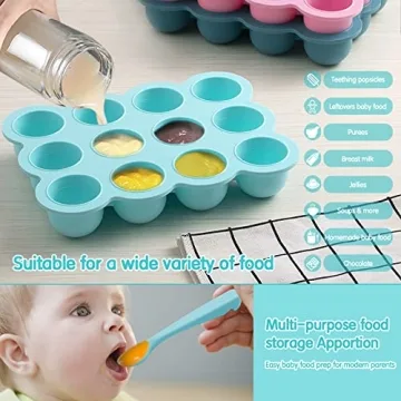 HIWOOD Silicone Baby Food Freezer Tray | 12 x 1.5OZ