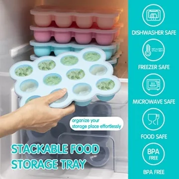 HIWOOD Silicone Baby Food Freezer Tray | 12 x 1.5OZ