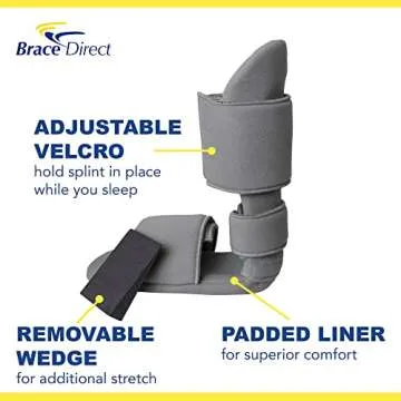 Brace Direct Padded Night Splint for Plantar Fasciitis Support