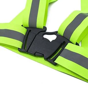 Amprich Reflective Vest Running Gear 2Pack,Adjustable High Visibility Safety Vest for Night Cycling,Hiking,Jogging
