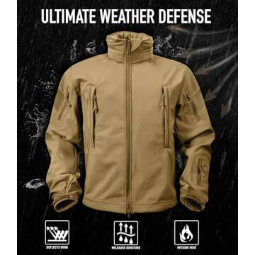 Rothco Special Ops Soft Shell Jacket - Unbeatable Weather Defense and Tactical Versatility, Black, XL