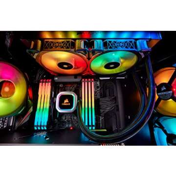 Corsair H100i RGB PLATINUM AIO Liquid CPU Cooler,240mm,Dual ML120 PRO RGB PWM Fans,Intel 115x/2066,AMD AM4/TR4