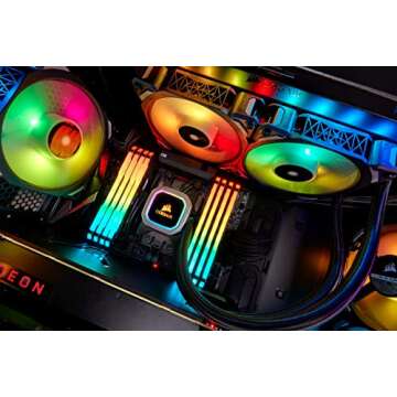 Corsair H100i RGB PLATINUM AIO Liquid CPU Cooler,240mm,Dual ML120 PRO RGB PWM Fans,Intel 115x/2066,AMD AM4/TR4