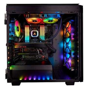 Corsair H100i RGB PLATINUM AIO Liquid CPU Cooler,240mm,Dual ML120 PRO RGB PWM Fans,Intel 115x/2066,AMD AM4/TR4