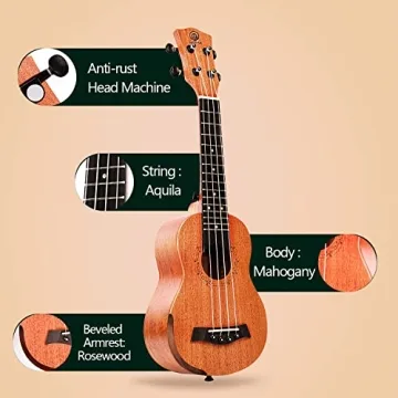 MORSE Soprano Ukulele Beginner Kit with Gig Bag & Accessories