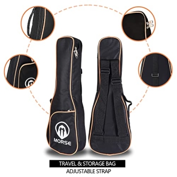 MORSE Soprano Ukulele Beginner Kit with Gig Bag & Accessories