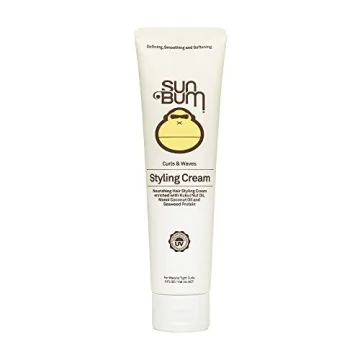 Sun Bum Curls Styling Cream | Vegan and Cruelty Free Moisturizing Hair Treatment for Wavy and Curly Hair | 5 oz
