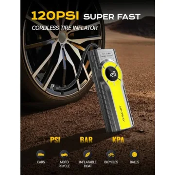 Powerful 5000A Car Jump Starter & Air Compressor