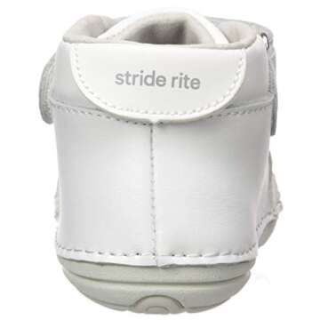 Stride Rite baby boys Soft Motion Frankie Athletic Sneaker, White, 3 Wide Infant US