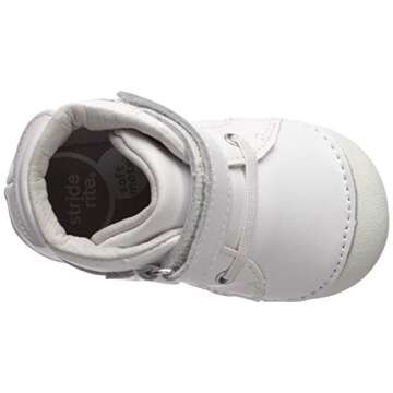 Stride Rite baby boys Soft Motion Frankie Athletic Sneaker, White, 3 Wide Infant US