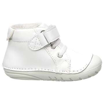 Stride Rite baby boys Soft Motion Frankie Athletic Sneaker, White, 3 Wide Infant US