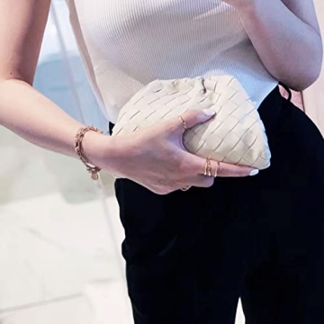 NAARIIAN Dumpling Ruched Clutch - Stylish Handbag for Women