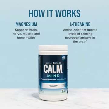 Natural Vitality Calm Magnesium Drink Mix for Stress Relief