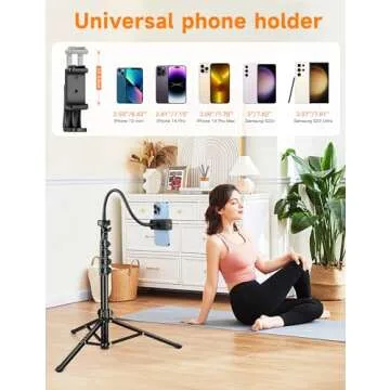 Victiv 86" Tall Phone Tripod with Flexible Gooseneck