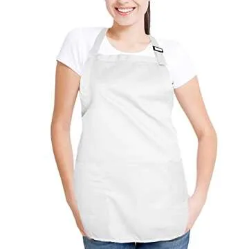 DALIX Commercial Kitchen Aprons 2 Pack for Home Use