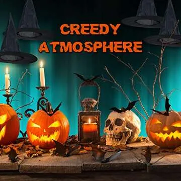 Sumind Halloween Decorations: Witch Hats & 3D Bats Set