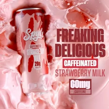Spylt Strawberry Protein Milk - 12 Pack, High Protein & Caffeine