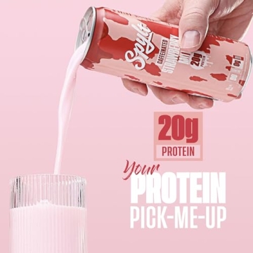 Spylt Strawberry Protein Milk - 12 Pack, High Protein & Caffeine