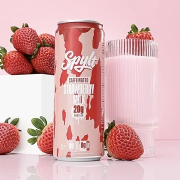 Spylt Strawberry Protein Milk - 12 Pack, High Protein & Caffeine