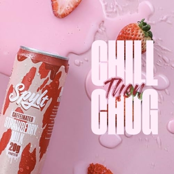 Spylt Strawberry Protein Milk - 12 Pack, High Protein & Caffeine