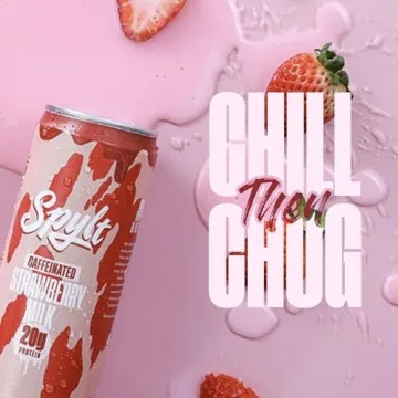 Spylt Strawberry Protein Milk - 12 Pack, High Protein & Caffeine