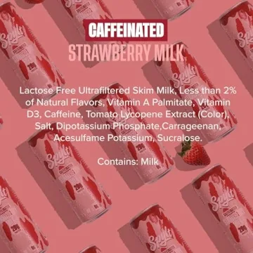 Spylt Strawberry Protein Milk - 12 Pack, High Protein & Caffeine