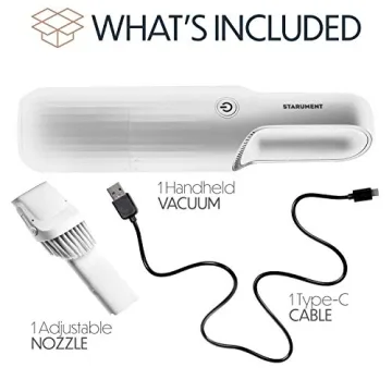 STARUMENT Portable Hand Vacuum Cleaner Cordless USB-C Rechargeable