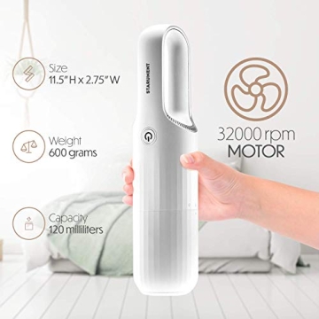 STARUMENT Portable Hand Vacuum Cleaner Cordless USB-C Rechargeable