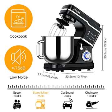 7.5QT Stand Mixer | Powerful 10-Speed Electric Food Mixer