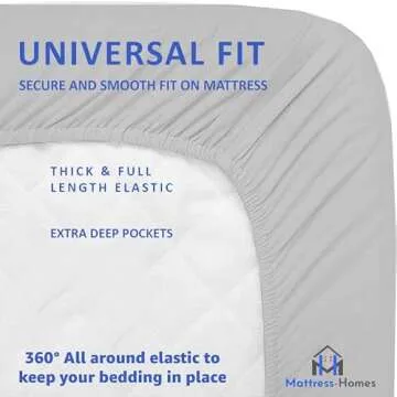 Mattress-Homes 600 Thread Count 100% Long Staple Soft Combed Cotton, 4 Piece Sheets Set, Queen Size,Smooth & Soft Sateen Weave, Luxury Hotel Collection Bedding, Light Grey Solid