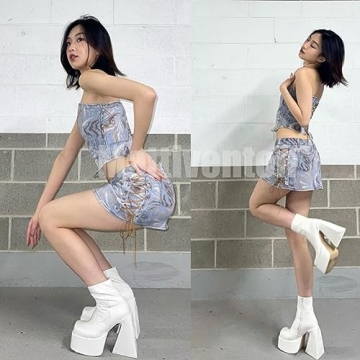 Stylish Mattiventon Chunky Heel Platform Boots for Women