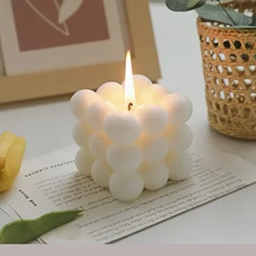 Chic Bubble Cube Candles - Unique Home Decor Gift