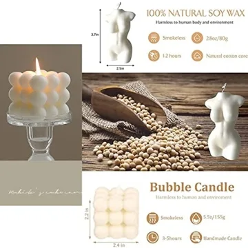 Chic Bubble Cube Candles - Unique Home Decor Gift