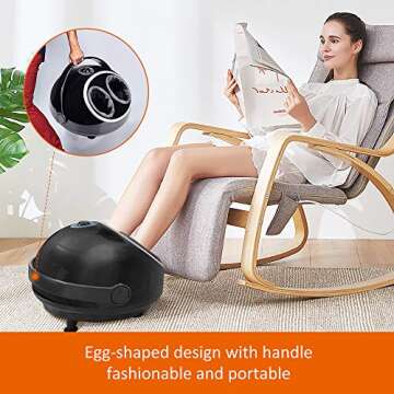Snailax Shiatsu Foot Massager Machine with Heat, Electric Feet Massager with Rolling,Compression,Foot Warmer Foot