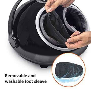 Snailax Shiatsu Foot Massager Machine with Heat, Electric Feet Massager with Rolling,Compression,Foot Warmer Foot