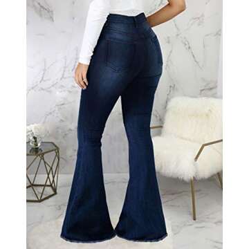 Bell Bottom Jeans for Women Classic Skinny Flared Denim Pants