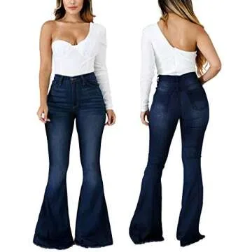 Bell Bottom Jeans for Women Classic Skinny Flared Denim Pants