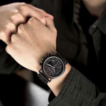 2win Engraved Wooden Watch for Boyfriend My Man Fiancé Husband Customized Personalized Wood Watches...