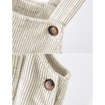 Infant Baby Girl Boy Corduroy Bib Overalls Toddler Unisex Solid Suspender Pants One Piece Strap Jump...