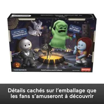 ​Little People Collector Disney Tim Burton’s The Nightmare Before Christmas Special Edition Set for Adults & Fans, 4 Figures in Display Box