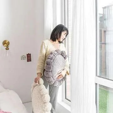 Adory Sweety Knitted Throw Pillow for Stylish Decor