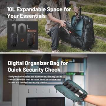 PGYTECH 2-in-1 Roller Camera Backpack, DSLR/SLR/Mirrorless Bag for Travel Photographers, Rolling Luggage with Tripod & Removable Modular & Rain Cover, Compatible with Canon, Nikon, Sony