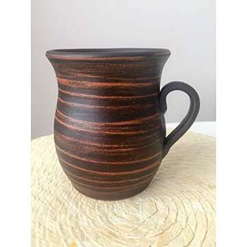 Handcrafted Oversized 17 oz Stoneware Tea Cup - Eco-Friendly Mug