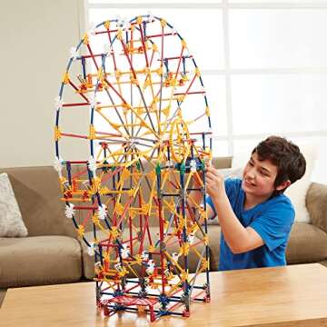 K’NEX Education STEM Explorations: 3-in-1 Classic Amusement Park Building Set – Multicolor & Motorized, Creative-Learning Construction Model for Ages 9+, Engineering Toy for Boys & Girls, Adults