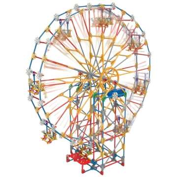 K’NEX Education STEM Explorations: 3-in-1 Classic Amusement Park Building Set – Multicolor & Motorized, Creative-Learning Construction Model for Ages 9+, Engineering Toy for Boys & Girls, Adults